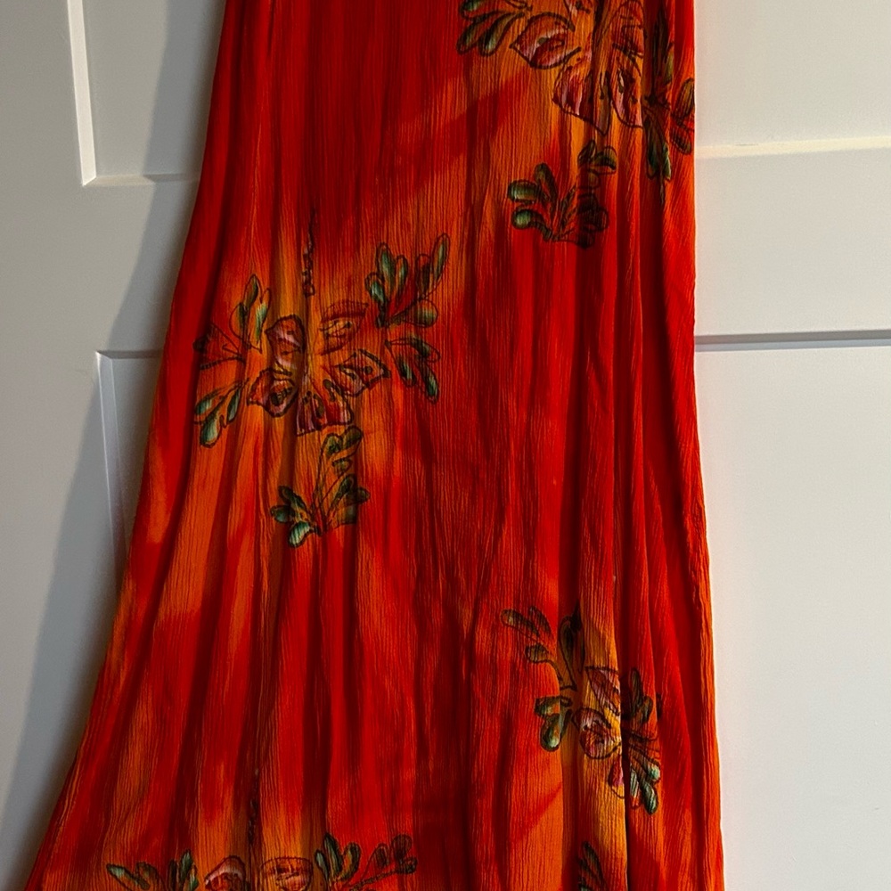 Floral Orange Skirt